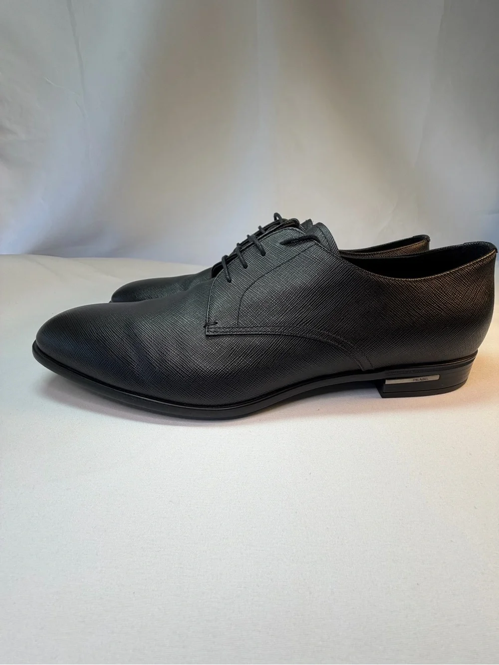 PRADA SAFFIANO LEATHER DERBY 2EC030 Men’s lace up shoe 10.5